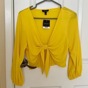 Topshop Front-Tie Top